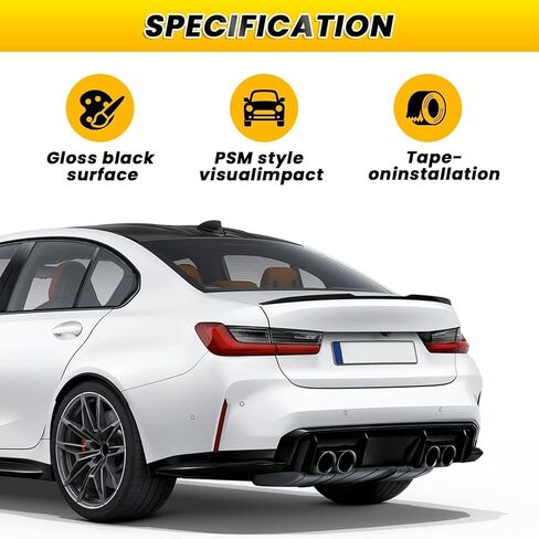 Rear Car-Bon Fiber Trunk Tail Spoiler Compatible with 3 Series G20 G80 M3 2019-2025 PSM-Style Rear Wing Spoiler in Saudi Arabia