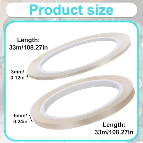 2 PCS Hobby Model Craft Tool Carving Cutting Masking Tape, Scribing Tape Pinstripe, Model Scriber Fine Line Masking Tapes for Engraved Panel Line Resin Scale (3mm+6mm) in Saudi Arabia