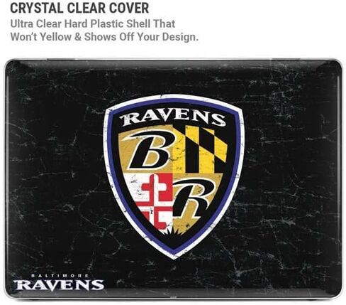 حافظة Skinit + غلاف متوافق مع جهاز MacBook Pro 16in (2021) - مرخص رسميًا من NFL Baltimore Ravens - تصميم بديل متعثر in Saudi Arabia