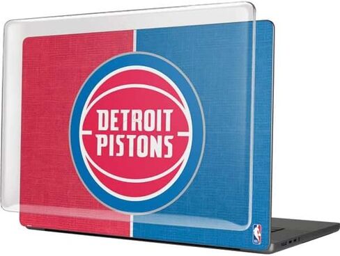 Skinit Case + Skin Compatible with MacBook Pro 16in (2021) - Officially Licensed NBA Detroit Pistons Canvas Design in Saudi Arabia
