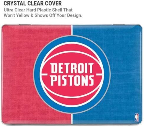 Skinit Case + Skin Compatible with MacBook Pro 16in (2021) - Officially Licensed NBA Detroit Pistons Canvas Design in Saudi Arabia