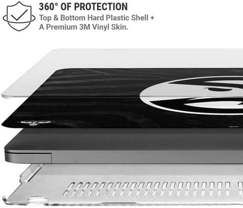 Skinit Case + Skin Compatible with MacBook Pro 16in (2021) - Officially Licensed NBA Atlanta Hawks Black Animal Print Design in Saudi Arabia