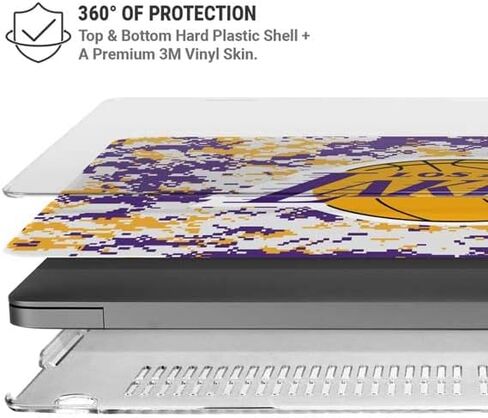 Skinit Case + Skin Compatible with MacBook Pro 16in (2021) - Officially Licensed NBA Los Angeles Lakers Digi Camo Design in Saudi Arabia
