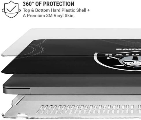 Skinit Case + Skin Compatible with MacBook Pro 16in (2021) - Officially Licensed NFL Las Vegas Raiders Team Jersey Design in Saudi Arabia