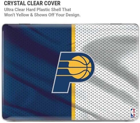 حافظة Skinit + غلاف متوافق مع جهاز MacBook Pro 16in (2021) - تصميم جيرسي مرخص رسميًا من NBA Indiana Pacers Away in Saudi Arabia