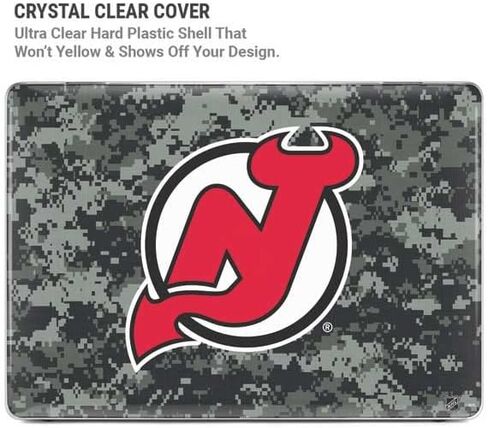 حافظة Skinit + غلاف متوافق مع جهاز MacBook Pro 16in (2021) - تصميم مموه مرخص رسميًا من NHL New Jersey Devils in Saudi Arabia