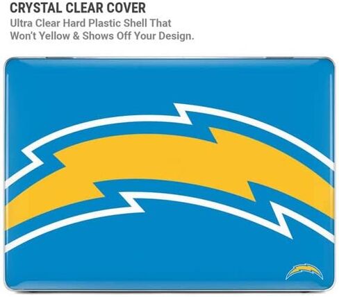 حافظة Skinit + غلاف متوافق مع جهاز MacBook Pro 16in (2021) - تصميم شعار كبير مرخص رسميًا من NFL Los Angeles Chargers in Saudi Arabia