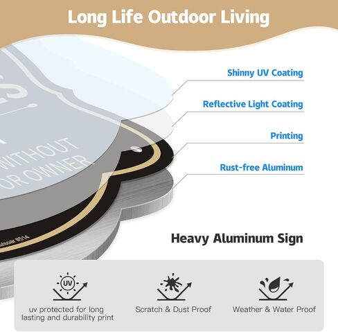 Dog on Premises Sign Keep Gate Shut Do Not Enter Sign - 2 Pack - 10 x 7 Inches Thick Aluminum - UV Protected, Waterproof, Weatherproof and Fade Resistant in Saudi Arabia