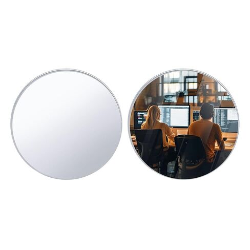 2Pcs 2.2inch Office Cubicle Mirrors, Adjustable Monitor Mirror to See Behind You for Work Accessories, Small Removable Mirror for Personal Safety in Saudi Arabia
