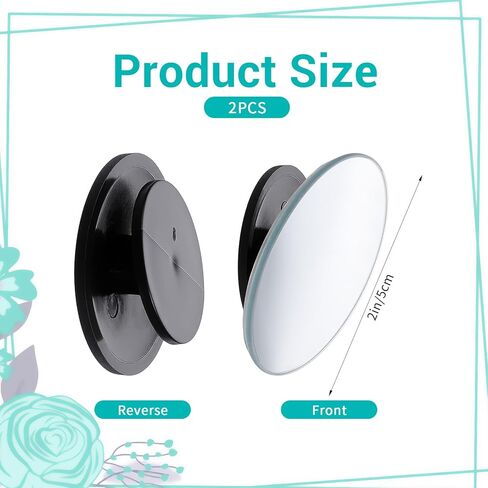 2Pcs 2.2inch Office Cubicle Mirrors, Adjustable Monitor Mirror to See Behind You for Work Accessories, Small Removable Mirror for Personal Safety in Saudi Arabia