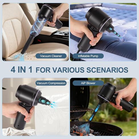 Portable Handheld car Vacuum Cleaner, 16000PA Vacuum Suction, Equipped with Two high-Efficiency Filters, Used for Cleaning car interiors, Sofas, pet Hair, and Small-Scale Garbage Stains in Saudi Arabia
