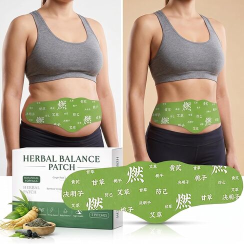 Balance Patch with Mugwort Herbal Formula – Japanese Herbal Stomach Patch, Ultra-Thin & Discreet Abdominal, Skin-Friendly & Non-Irritating, Comfort for Menstrual & Daily Relief in Saudi Arabia