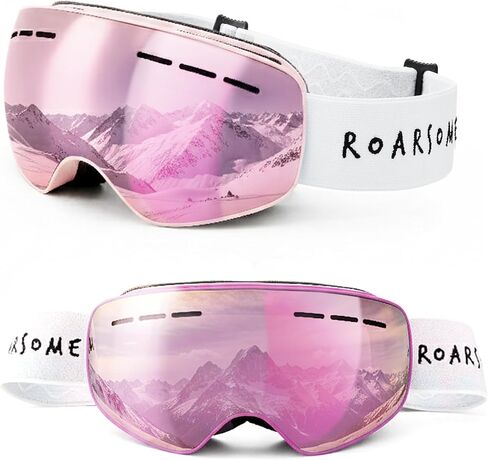 Kids Ski Goggles – Anti-Fog Snowboard Goggles with UV Protection, OTG Design, and Adjustable Strap for Boys & Girls in Saudi Arabia