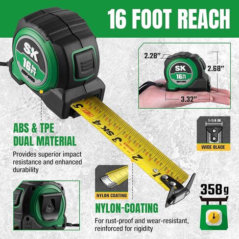 SK Tools USA شريط قياس ذاتي القفل 16FT | SK02337 in Saudi Arabia