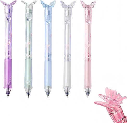 Turbine Spinning Gel Pens 5 Pcs, Stress Relief 0.5mm Black Ink Pens, Quick Dry Fine Point Smooth Writing Ballpoint Pen, for Journaling Note Taking Office School Supplies in Saudi Arabia