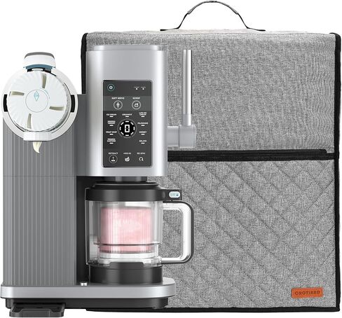 CROTIRAD Soft Serve Ice Cream Machine Dust Cover Compatible with Ninja Swirl, Easy Foldable Hanging Dust Cover for Ninja Swirl NC701, Quilted Gray in Saudi Arabia