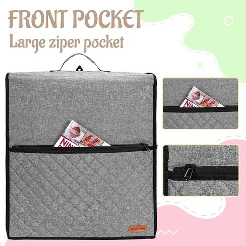 CROTIRAD Soft Serve Ice Cream Machine Dust Cover Compatible with Ninja Swirl, Easy Foldable Hanging Dust Cover for Ninja Swirl NC701, Quilted Gray in Saudi Arabia