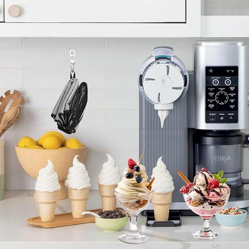 CROTIRAD Soft Serve Ice Cream Machine Dust Cover Compatible with Ninja Swirl, Easy Foldable Hanging Dust Cover for Ninja Swirl NC701, Quilted Gray in Saudi Arabia