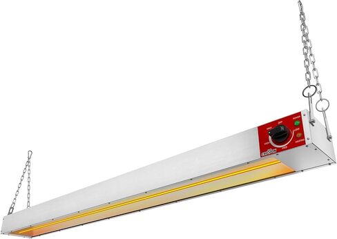 CROSSON Electric Overhead Strip Heater Commercial,60 Inch Food Heat Lamp with German EGO Thermostat,Suspended Chain and Undermount Brackets,Food Warming Lamp Heater for Catering Kitchen 1550W in Saudi Arabia