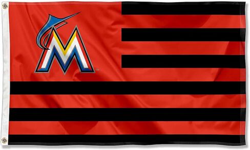 Miami Marlins Stars and Stripes Nation 3x5 Flag in Saudi Arabia