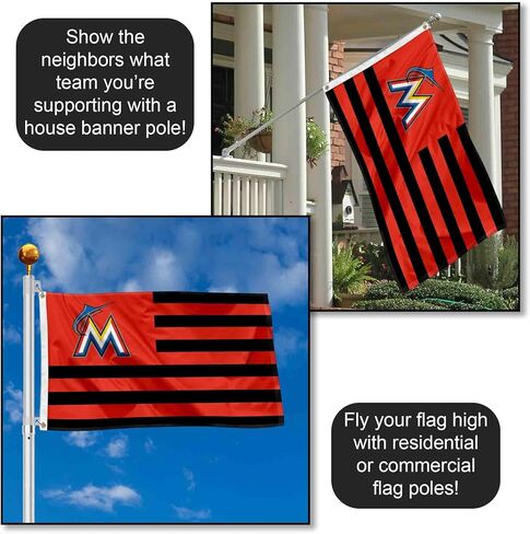 Miami Marlins Stars and Stripes Nation 3x5 Flag in Saudi Arabia