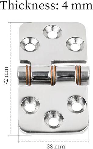 73x38mm 316 Stainless Steel Folding Casting Friction Hinges Accessories 1Pcs in Saudi Arabia