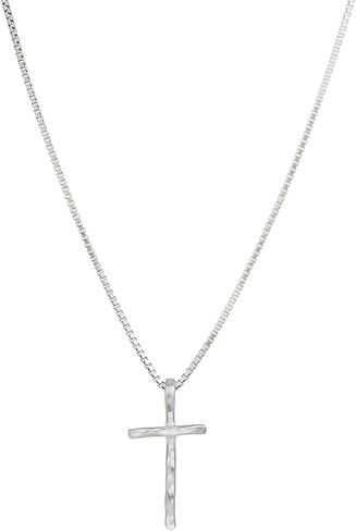 James Michelle Skinny Cross Necklace for Women – Waterproof, Non-Tarnish, Hypoallergenic, Silver & Gold PVD Coated – Perfect for Beach, Weddings, Holiday Gifts – 20" in Saudi Arabia