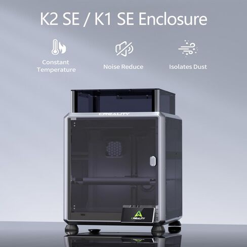Creality Black Transparent K2 SE/ K1 SE Enclosure, Dustproof Cover Tent Constant Temperature Noise Reduce for K1 SE K2 SE 3D Printer Support ABS PETG Filament Printing in Saudi Arabia
