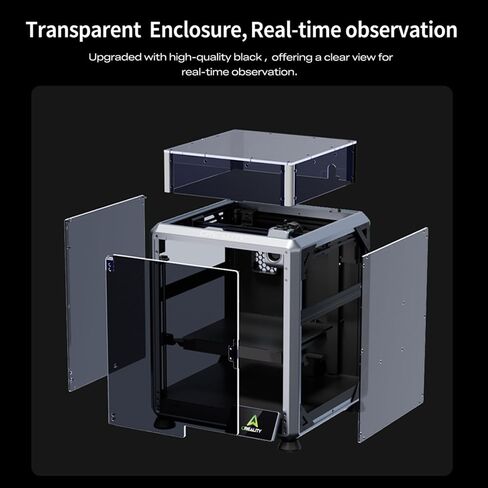 Creality Black Transparent K2 SE/ K1 SE Enclosure, Dustproof Cover Tent Constant Temperature Noise Reduce for K1 SE K2 SE 3D Printer Support ABS PETG Filament Printing in Saudi Arabia