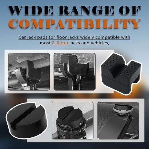 4PCS Pinch Weld Jack Pad Kit Rubber,Anti-Slip Heavy Duty Jack Stand Pads Fit 2-3 Ton Floor Jacks,Pinch Weld Jacks Adapter Car Accessories for Providing Cushioning Protection in Saudi Arabia