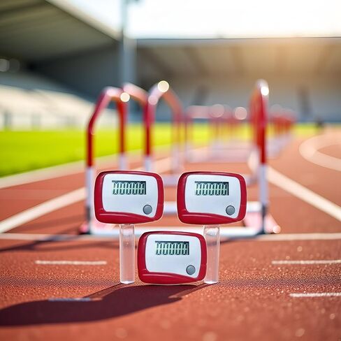 3Pcs Portable Counter Mini Digital LCD Pedometer Sports Walking Running Step Counter Meter Walking Distance Miles,Exercise Time, Calorie Counter, Daily Target Monitor,Electronics and Gadgets,Red in Saudi Arabia