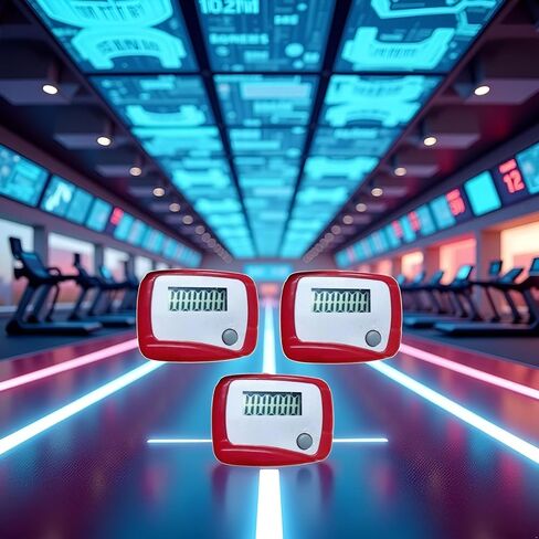 3Pcs Portable Counter Mini Digital LCD Pedometer Sports Walking Running Step Counter Meter Walking Distance Miles,Exercise Time, Calorie Counter, Daily Target Monitor,Electronics and Gadgets,Red in Saudi Arabia