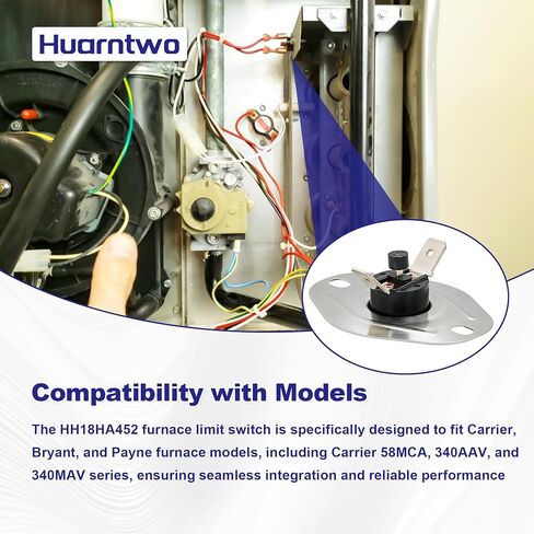 مفتاح تشغيل لهب الفرن HH18HA452 متوافق مع أنظمة HVAC للناقل، وبراينت، وباين - مفتاح حد درجة الحرارة العالية (L250) لإصلاح الفرن in Kuwait