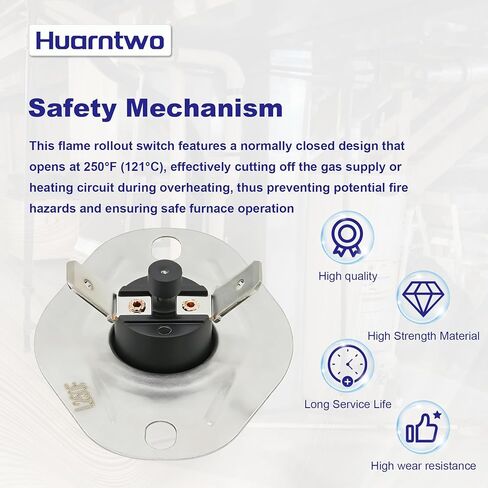 مفتاح تشغيل لهب الفرن HH18HA452 متوافق مع أنظمة HVAC للناقل، وبراينت، وباين - مفتاح حد درجة الحرارة العالية (L250) لإصلاح الفرن in Kuwait