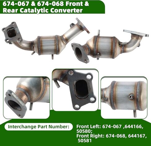 674-068 Rear Catalytic Converter Fits For 2018 2019 2020 2021 2022 2023 2024 Chevy Traverse V6 3.6L & Buick Enclave V6 3.6L in Saudi Arabia