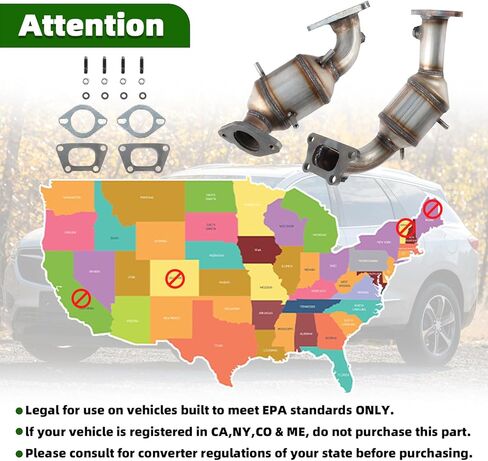 674-068 Rear Catalytic Converter Fits For 2018 2019 2020 2021 2022 2023 2024 Chevy Traverse V6 3.6L & Buick Enclave V6 3.6L in Saudi Arabia