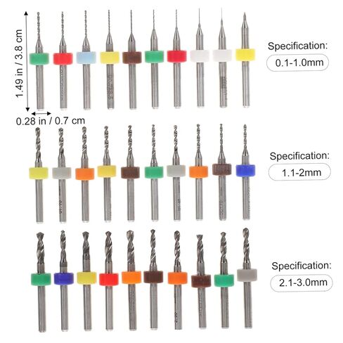 30pcs Micro Drill Bit Set for Jewelry Making Kit Drill Bit Set 2.1-3.0mm in Saudi Arabia