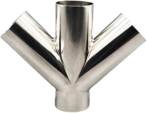 Welding OD19 25 32 38 45 51mmgrade Y-type oblique four-way fork-shaped special-shaped pipe fittings 304 stainless steel(OD51 x 1.5mm) in Saudi Arabia