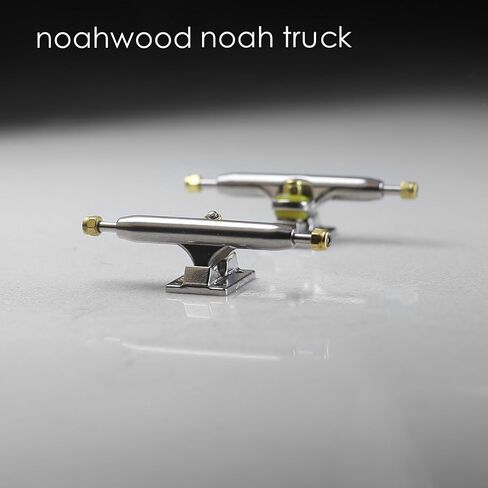 NOAHWOOD 34mm Fingerboard Trucks with Inverted Kingpin, Professional Metal Single Axle for Finger Skateboard, High Performance Tuning Kit with Lock Nuts and Tool DIY Sliver Noah Truck ii in Saudi Arabia