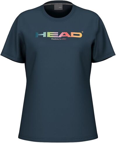 HEAD Women’s Rainbow T-Shirt – Moisture-Wicking Logo Tee with Stretch Cotton Blend for Sport and Everyday Wear in Saudi Arabia