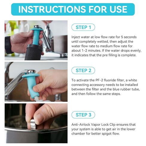 Filter Primer Kit for Berkey Gravity-Fed Water Filtration Systems, Universal Filters Primer for Berkey Water System, Provides Seal Between Faucet and Filter Elements for Easier Priming in Saudi Arabia