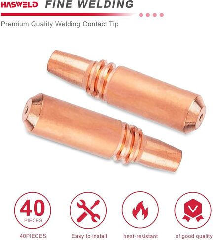40PK Contact Tips 206187 .040" - .035AL for Miller Spool Spoolmatic 15A 30A Pro Spool gun & XR Series & Roughneck C-Series Welding Gun Consumables in Saudi Arabia
