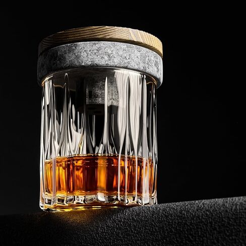 Cocktail Smoker Kit in Granite Stone with Torch - Premium Whiskey Smoker Kit for Old Fashioned & Bourbon - Infuse with 4 Flavors Wood Chips - Barware Gift Set for Whiskey Lovers (No Butane) in Saudi Arabia