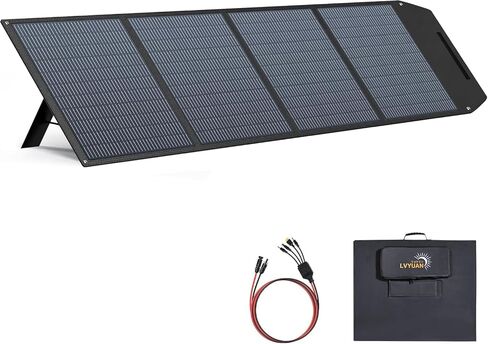 LVYUAN 400W Portable Solar Panel Foldable, 22.5% High Efficiency IP65 Waterproof for Power Station RV Camping Outdoor Solar Generator in Saudi Arabia