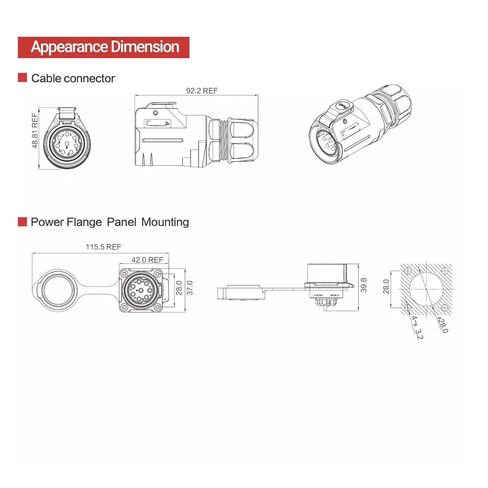 8 pin 15A Power Connector Male and Female Socket Waterproof IP67 in Saudi Arabia