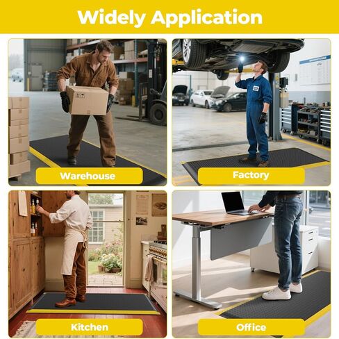 Anti Fatigue Mats Industrial, 84" x 35" Ergonomic Anti-Fatigue Standing Floor Mat, Anti-Slip Memory Foam Floor Mat, Helps Relieve Back and Leg Soreness During Work in Saudi Arabia
