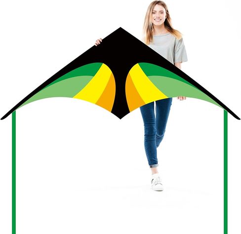 JEKOSEN 55" Delta Kite Large Kites for Kids and Adults Beginners Easy to Fly Single Line String for Beach Trip Park Outdoor Activities Blue in Saudi Arabia