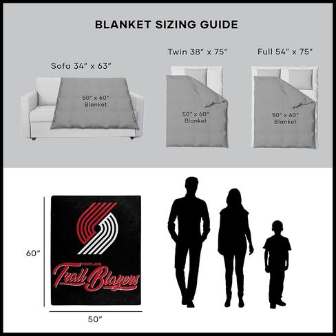 Northwest NBA Unisex-Adult Raschel Throw Blanket in Saudi Arabia