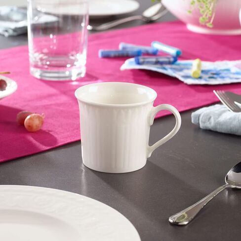 Villeroy & Boch Cellini Tea Cup, 6.75 oz, Premium Porcelain, White in Saudi Arabia