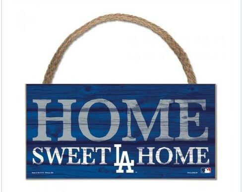 Wincraft MLB Los Angeles Dodgers WCR18650014 Wood Sign with Rope, 5" x 10" in Saudi Arabia